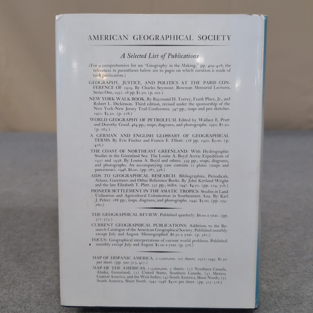 Geography in the Making American Geographical Society 1851-1951 Wright 1952 HC - Picture 2 of 5